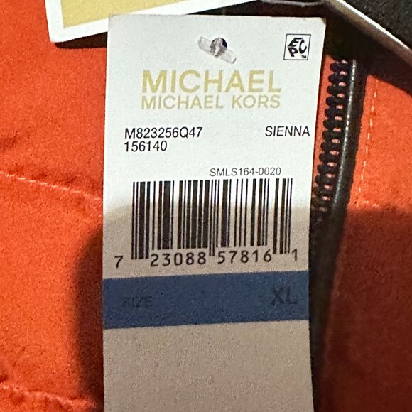 Michael Kors Hooded Down Quilted Puffer Jacket Sienna Rust Women Size XL - Picture 8 of 12